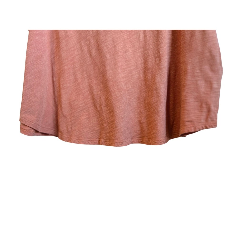 Democracy Womens 2X Boho Fairy Terracotta Eyelet Ruffle Flutter Sleeve Knit Top - Picture 4 of 8